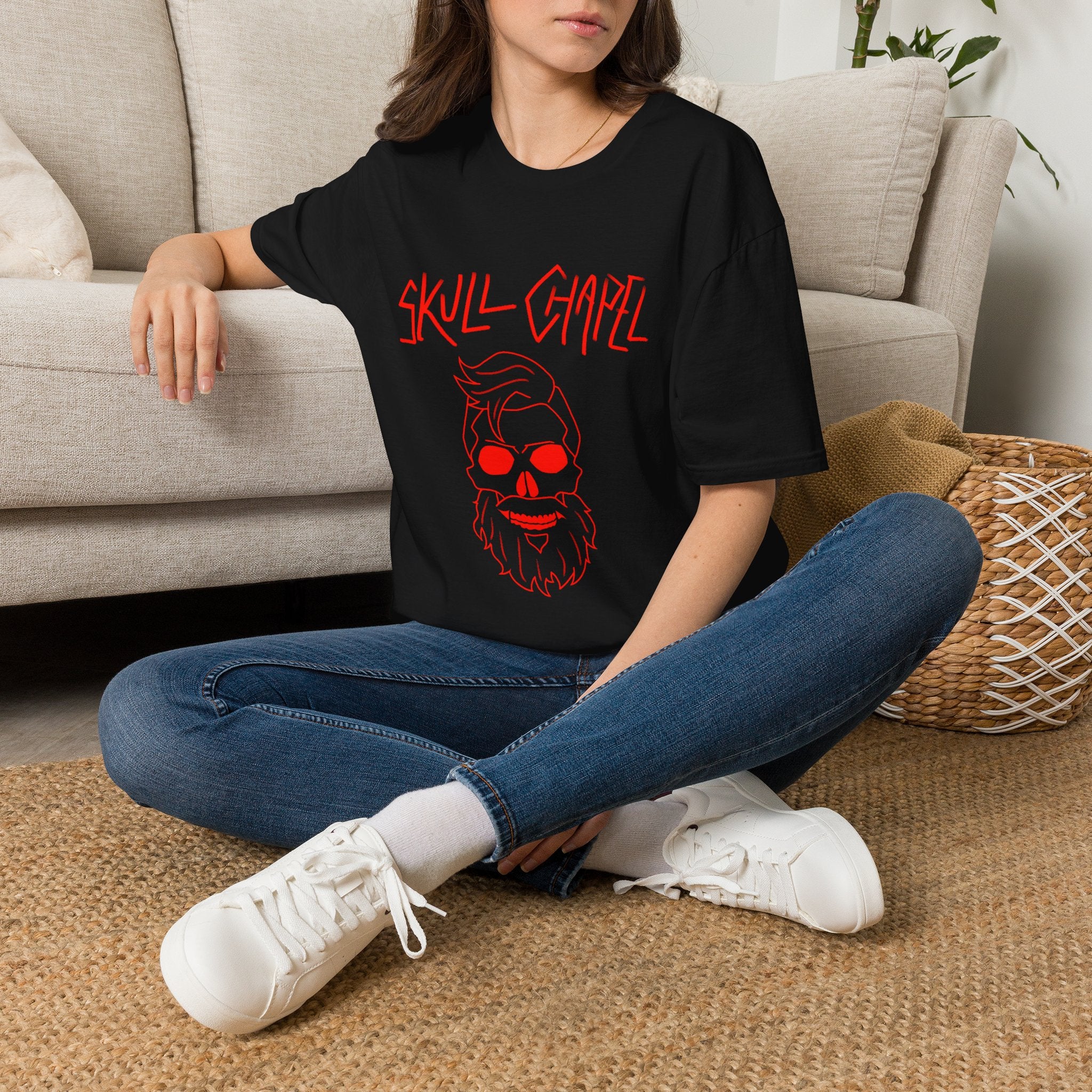 Skull Chapel, T-Shirt | Graphic Tee (Daddy's Red Version)