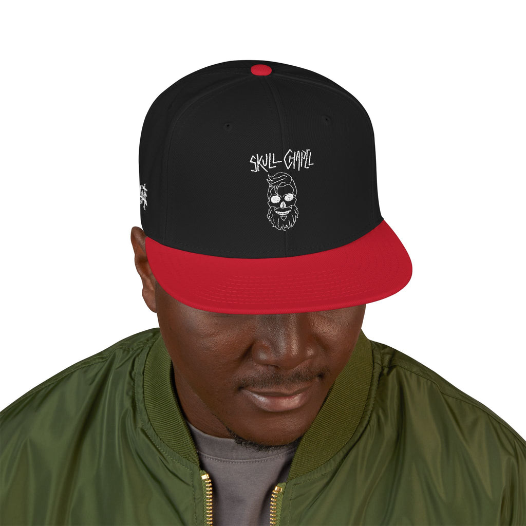 Skull Chapel Hat | Flat-bill snapback hat